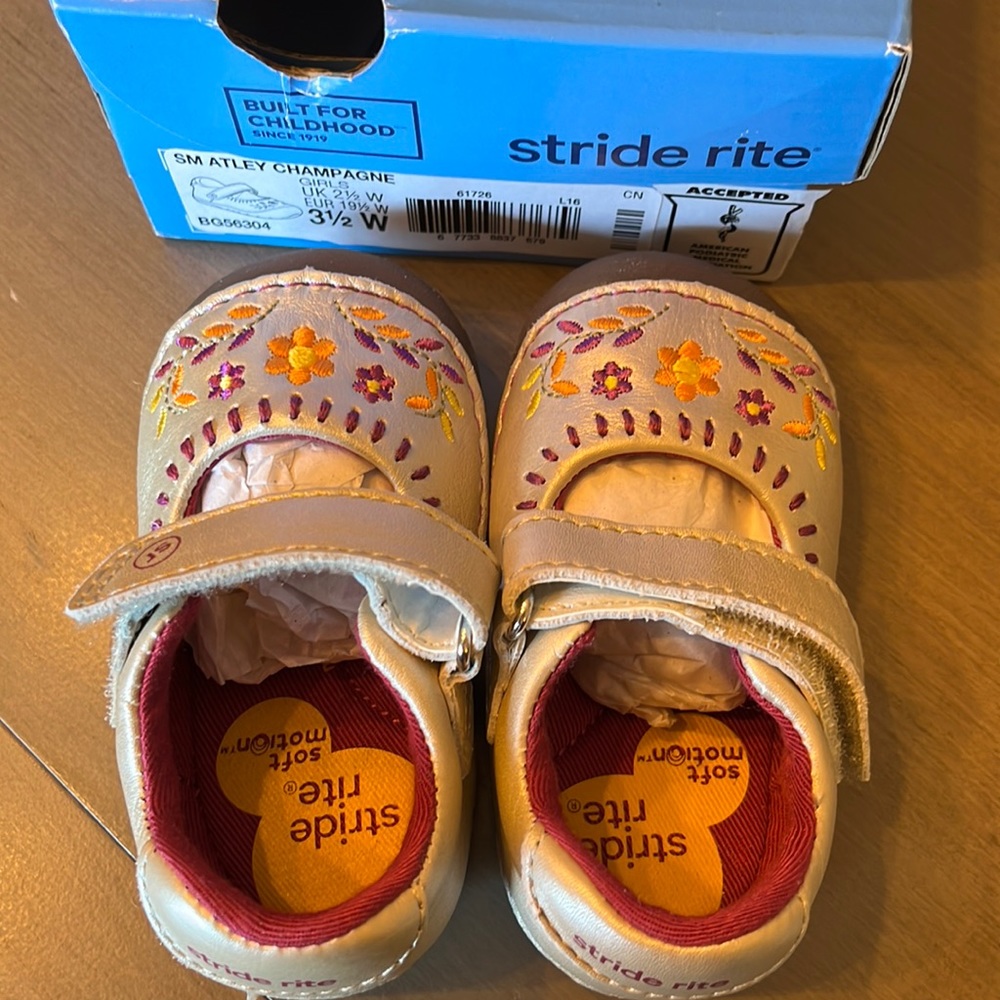 Stride Rite Girls Sm Atley Champagne 3.5W